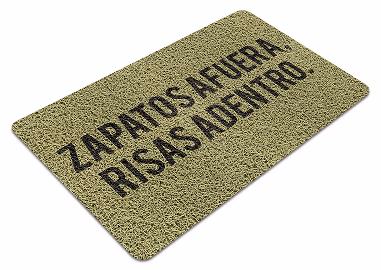 Tapete Zapatos Afuera Risas Dentro